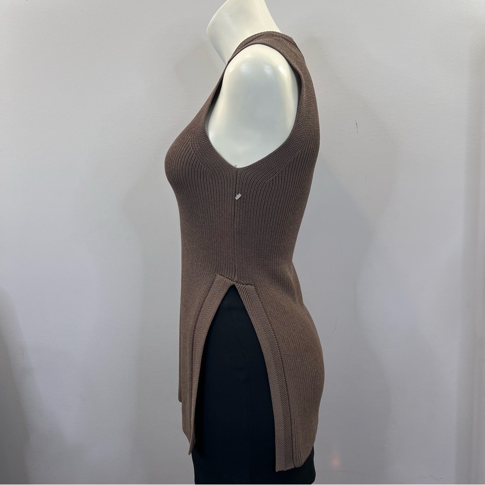 Wilfred Aritzia Palmier Sleeveless Split Hem Long Tunic Knit Sweater sz XS - Picture 7 of 13